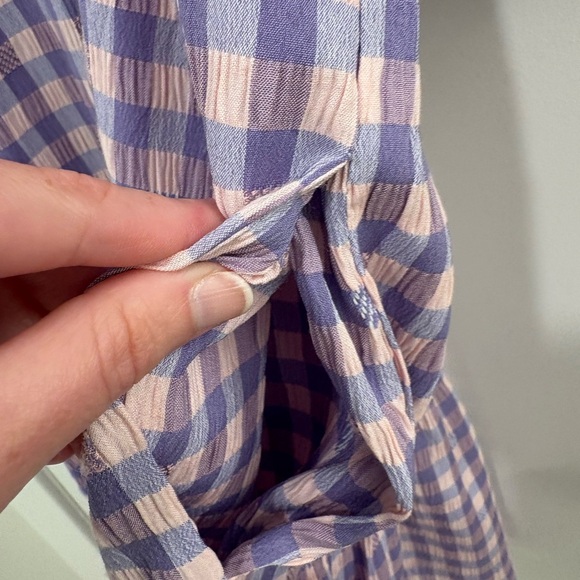 Hyacinth House Tuckernuck Sutton Purple Pink Gingham Mini Dress Size Small - Picture 8 of 15